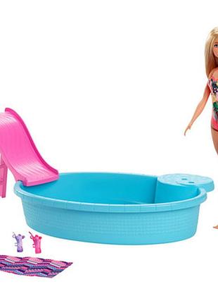 Игровой набор "развлечения возле бассейна" barbie (ghl91)