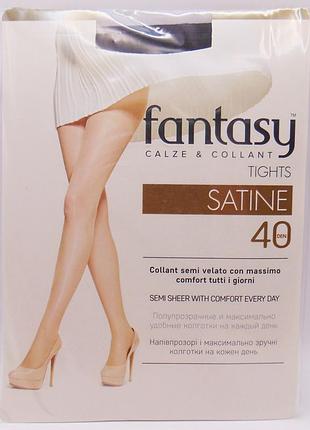 Колготи напівпрозорі fantasy satine 40 den р.2 чорні