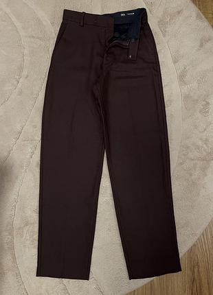 Брюки жіночі zara коричневі 5