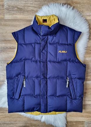 Винтажная пуховая жилетка жилет fubu carhartt dickies karl kani (l)
