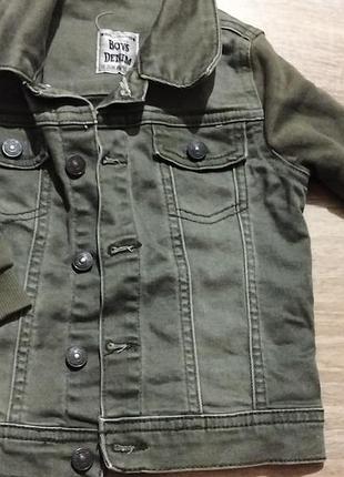 Куртка для хлопчиків boys denim хакі, 86-92 р.