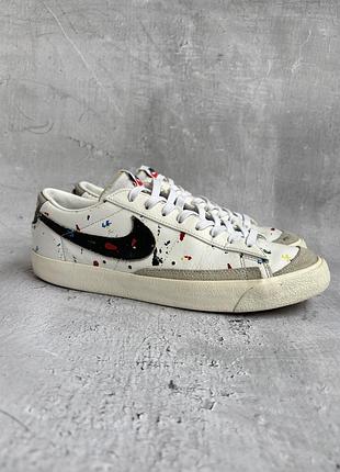 Кросівки чоловічі nike blazer low 77 з бризками фарби dj1517-100