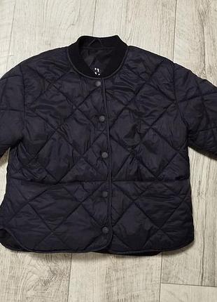 Куртка для дівчинки zara чорна стьобана 116-122