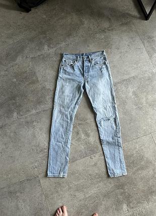 Джинси жіночі levi's 501 original блакитні 2