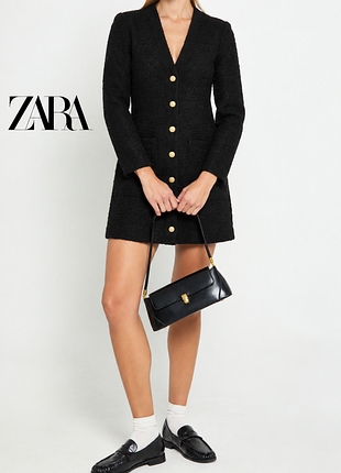 Zara нова супер стильна сукня міні букле блейзер з твиду