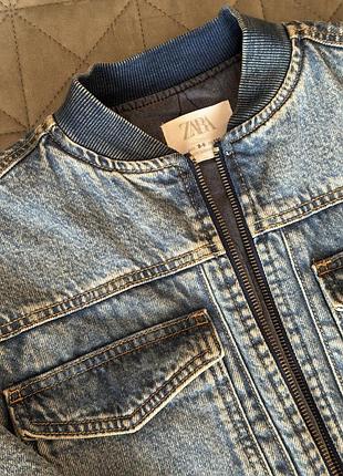 Джинсова куртка zara 2