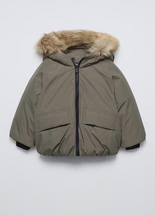 Zara пуховик 110
