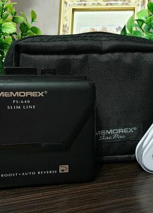 Коллекционный кассетный плеер memorex ps-640 slim line с автореверсом\из англии\