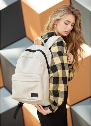 Женский рюкзак sambag для ноутбука экокожа серый