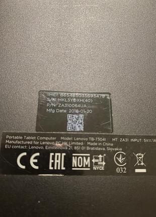 Планшет lenovo tb-7304i 4