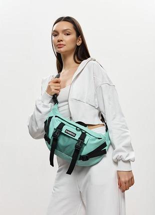 Велика жіноча поясна сумка бананка sambag dynamicdart м'ятна