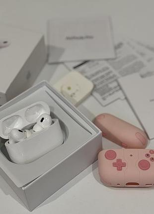 Бездротові навушники air pods pro 2 з активним шумопоглинанням (anc) для iphone та android. бездротові навушники. чохол у подарунок. вакуумні навушник