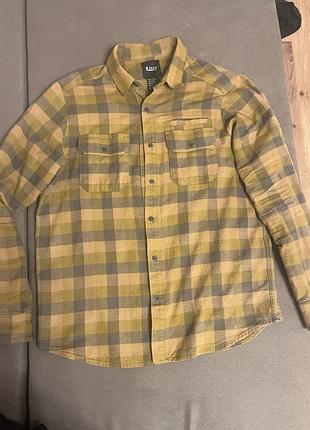 Сорочка тактична "5.11 tactical® lester flannel plaid long sleeve shirt" brown duck plaid