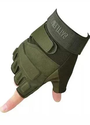 Перчатки тактические беспалые battlewolf xl, олива