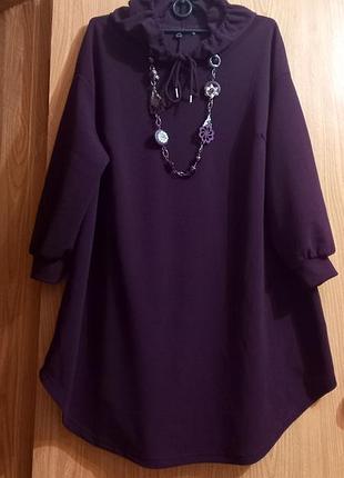 Shein - платье отличное 💜 с капюшоном💜 трикотаж💜 бренд💜