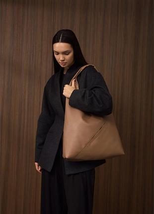 Женская сумка sambag hobo m кофейный