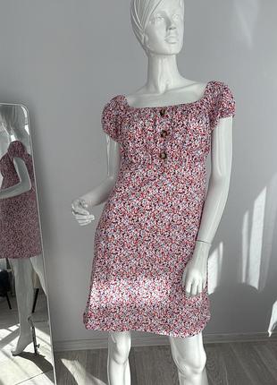 Сукня asos бавовняна з квітковим принтом, розмір l/xl
