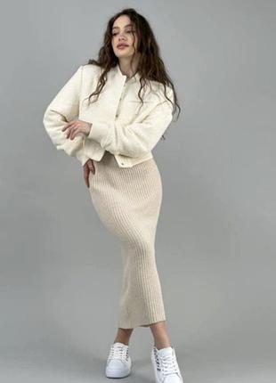 Юбка женская в широкий рубчик h&amp;m