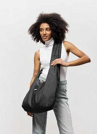 Жіноча сумка sambag hobo weave чорна