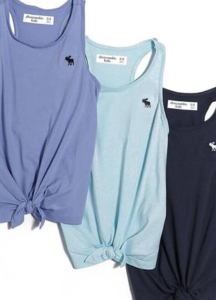 Голубая серая майка борцовка abercrombie с узлом и лоском хлопковый топ с завязкой майка abercrombie &amp; fitch y2k downtown girl indie xs s 34 36