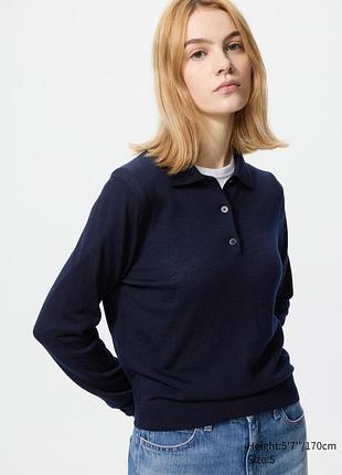 Uniqlo cos светр-поло зі 100% австралійської мериносової вовни