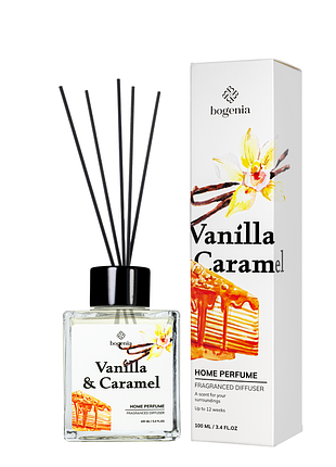 Аромадифузор для дому bogenia vanilla & caramel парфумований bg360.003, 100 мл daily skin care