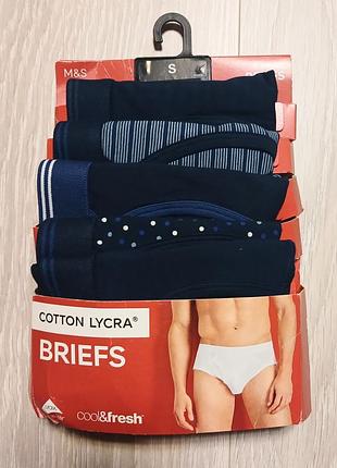 Мужские трусы брифы набор трусов 5 шт marks &amp; spencer