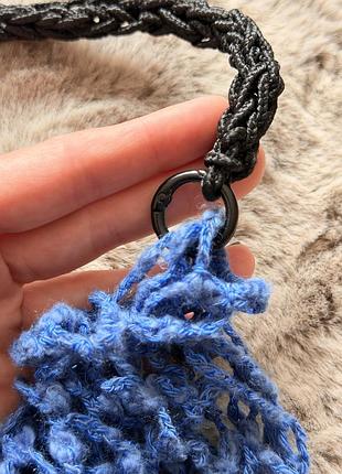 Авоська жіноча handmade синя в'язана 4