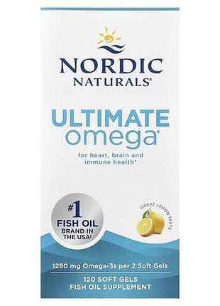 Nordic naturals ultimate omega (1280 mg) 120 жидких капсул
