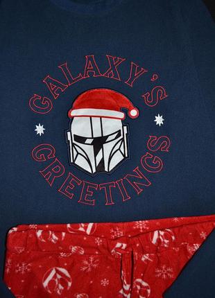 Теплая флисовая мужская пижама star wars р.m 2