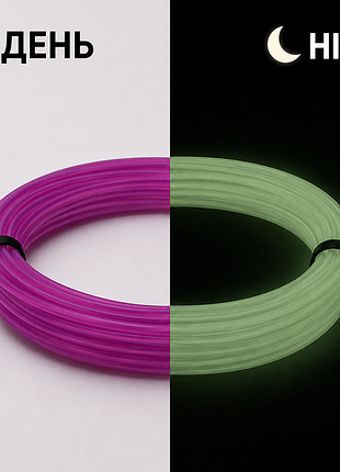 Pla пластик для 3d ручки люминесцентный пурпурный (10 метров) pochatok filament (23120)