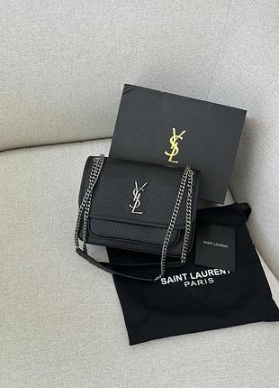 Сумка niki in grained lambskin black/silver 5