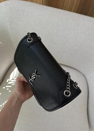 Сумка niki in grained lambskin black/silver 7
