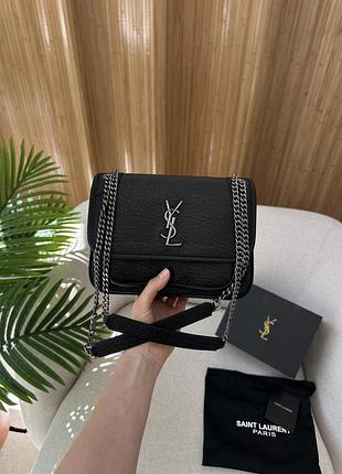 Сумка niki in grained lambskin black/silver 6