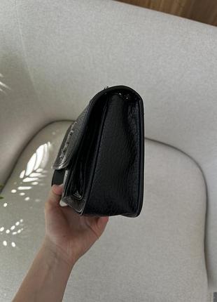 Сумка niki in grained lambskin black/silver 8