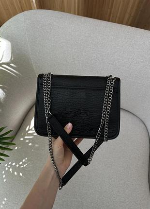 Сумка niki in grained lambskin black/silver 9