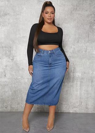 Джинсова міді сукня shein 3xl