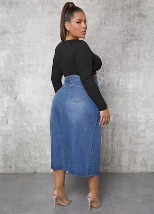 Джинсова міді сукня shein 3xl 3