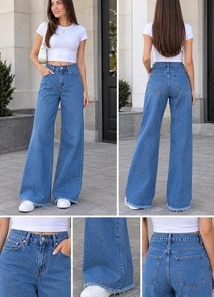 Жіночі джинси dixie блакитні wide leg розмір s бавовна
