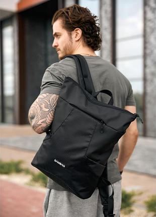Чоловічий рюкзак ролл sambag rolltop x чорний оксфорд