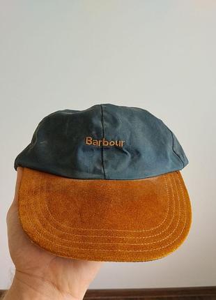 Вощеная кепка barbour wax cap с замшевым козырьком (made in england) - one size