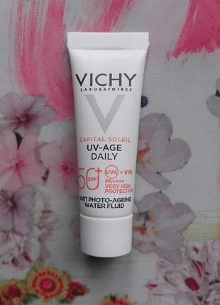 Vichy capital soleil uv-age day солнцезащитный невесомый флюид против признаков фотостарения кожи лица, очень высокий уровень защиты spf 50+