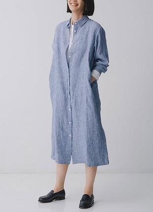 Лляна сукня сорочка від muji