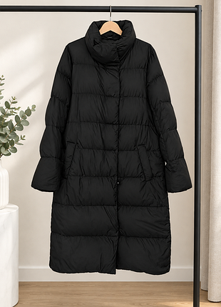 Довгий пуховик пальто uniqlo, стограмування.