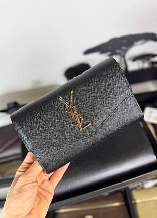 Сумка yves saint laurent ікра чорна золота фурнітура