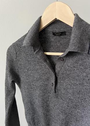 Вовняний лонг поло massimo dutti 4