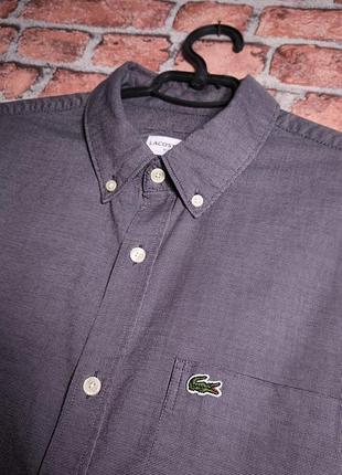 Сорочка сіра lacoste slim fit