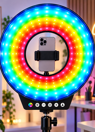 Кільцева лампа mj-451 rgb 45 см з usb підключенням
