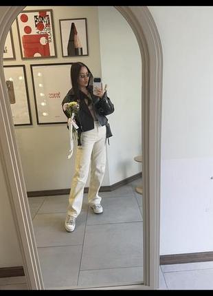 Джинси zara 36р молочні
