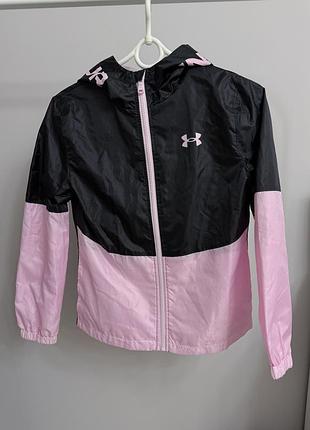 Вітровка для дівчинки under armour, чорно-рожева